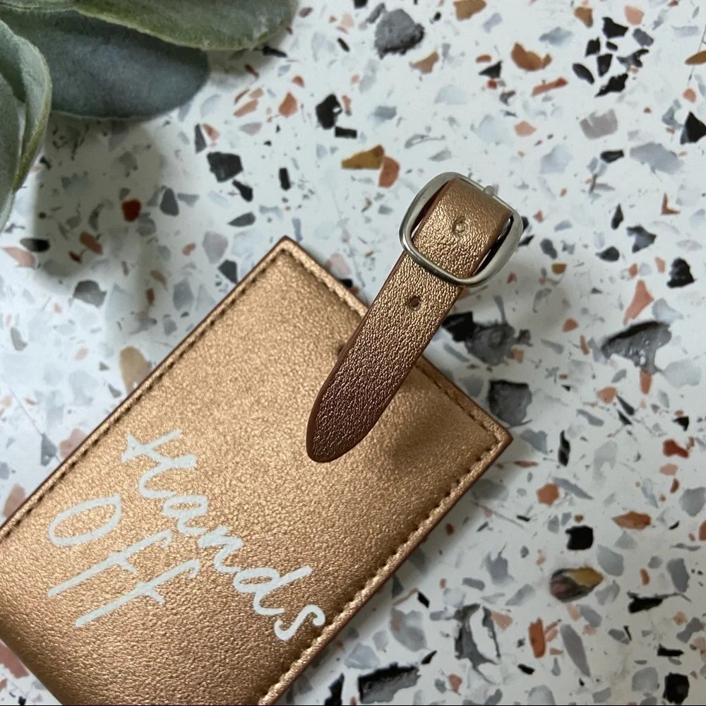 Luggage Tag Rose Gold Travel Vacation accessories UNDERSTATED LEATHER - Picture 6 of 12